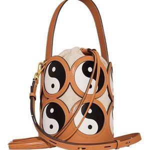 Rebecca Minkoff Yin Yang Bucket Bag Purse in Caramello